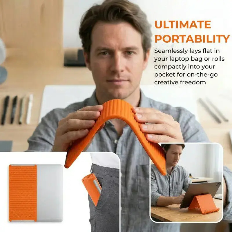 Laptop Stand Portable - Silicone Foldable Phone Stand Tablets Laptops