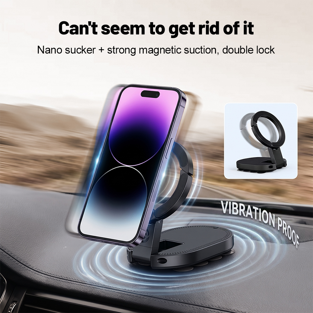 Laptop Stand Portable - 360° Rotation 3‑In‑1 Suction Cup Magnetic
