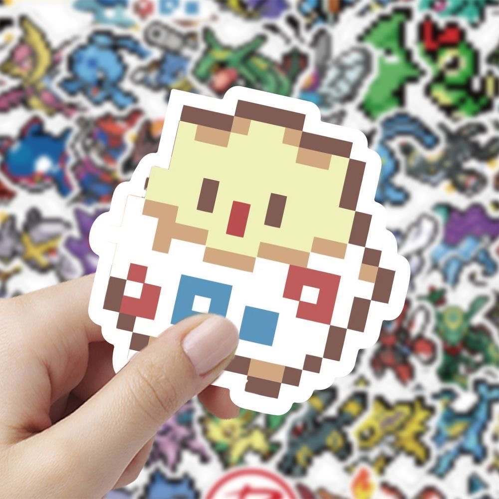 60Pcs Pixel Pokémon Stickers C - Laptop Accessories Case review and price