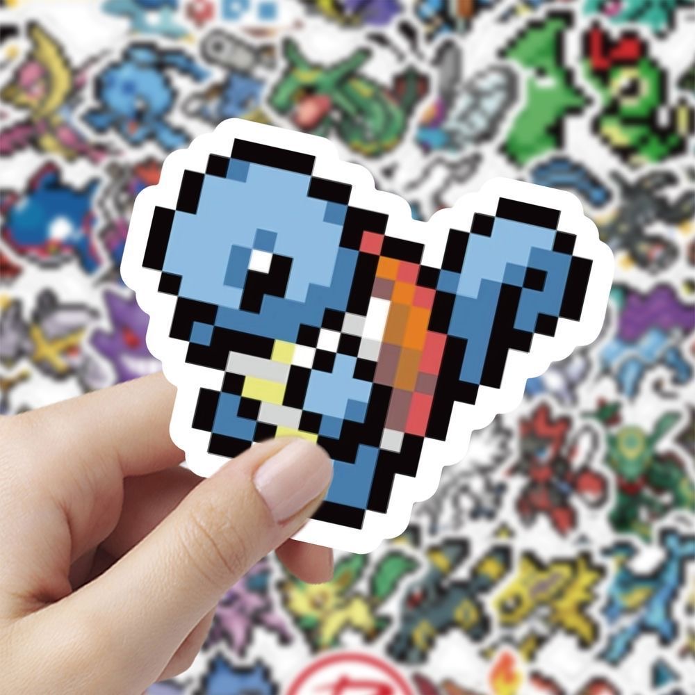 60Pcs Pixel Pokémon Stickers C - Laptop Accessories Case review and price