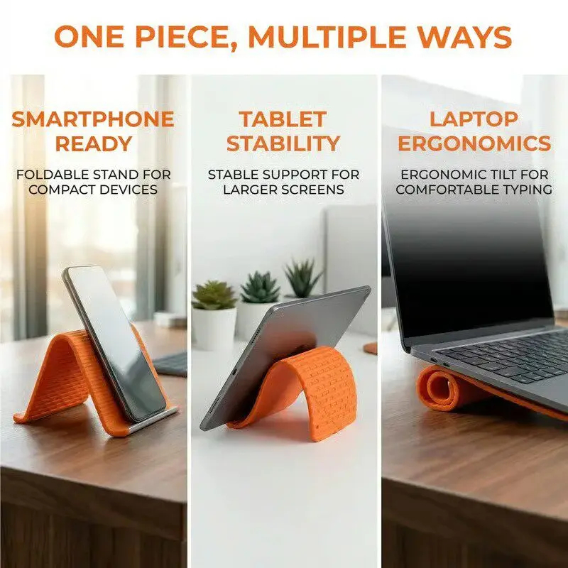 Silicone Foldable Phone Stand  - Laptop Stand Portable review and price