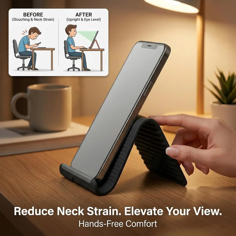 Flexible Foldable Silicone Pho - Laptop Stand Portable review and price