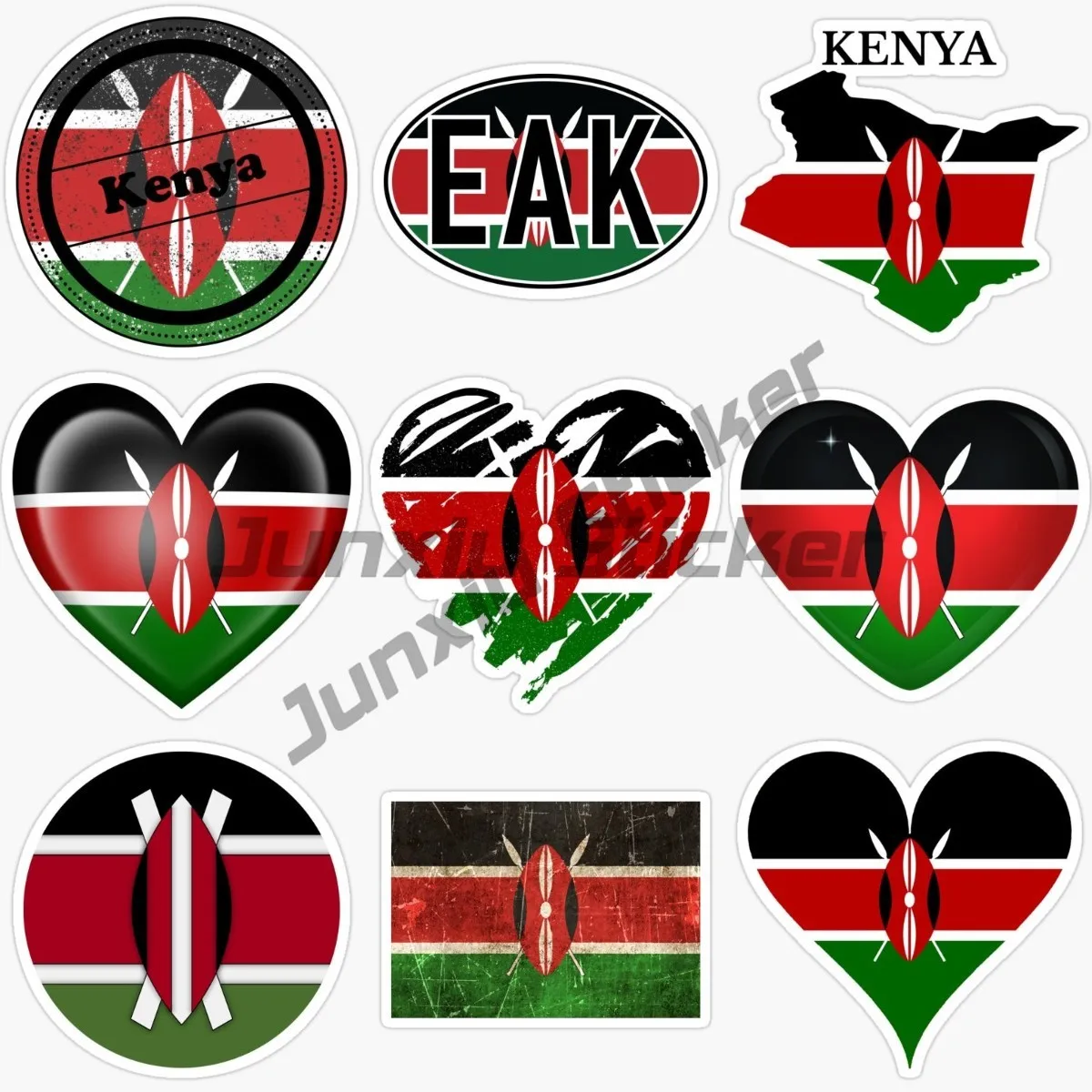 Kenya Flag Map Sticker Bumper  - Laptop Accessories Kenya review and price