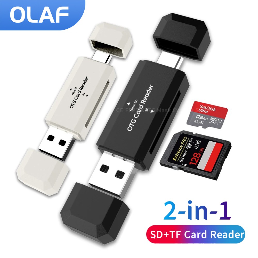 2 in 1 Type C SD TF Card Reade - Laptop Accessories For Programmers review and price