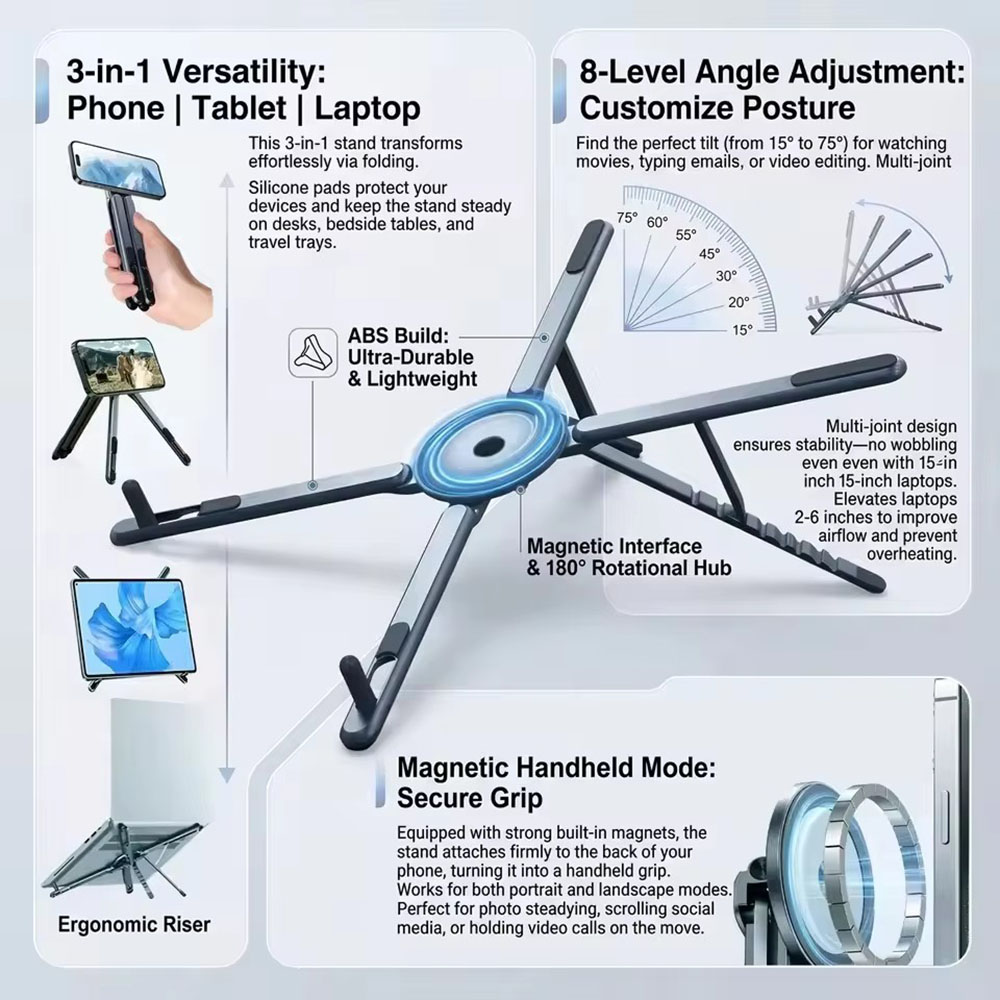 Portable Magnetic Phone Holder - Laptop Stand Portable review and price